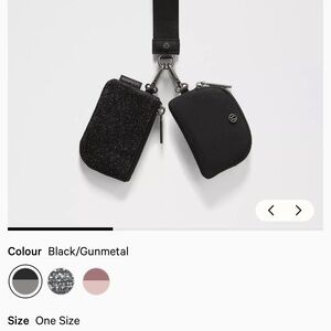 Lululemon Athletica Black and Gray Pouch Set
